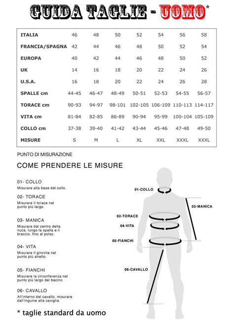 tabella taglie per cintura da uomo